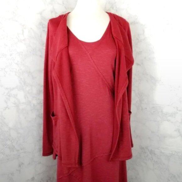 Horny Toad Dress Set size Medium Red Rust color ORGANIC - Picture 1 of 7